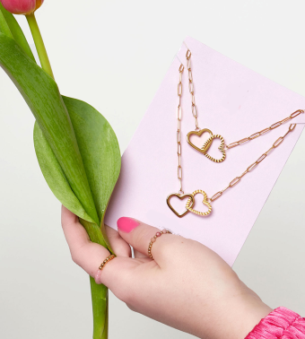 Set armbanden verbonden hart