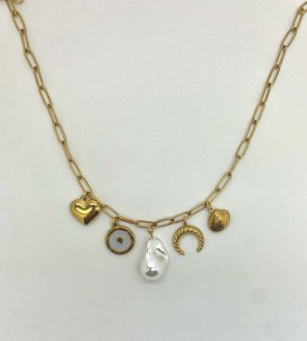Handgemaakte bedelketting Pearl