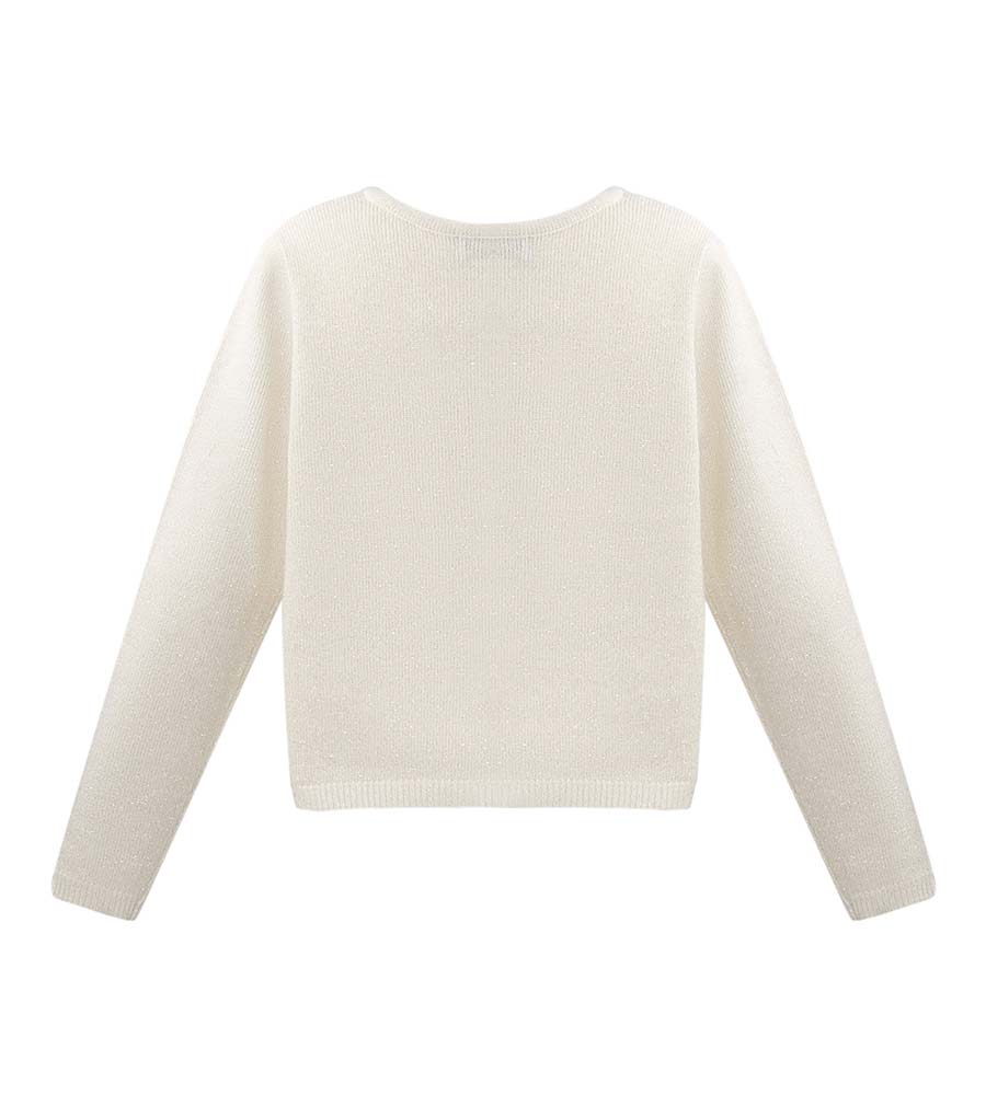 Vest met strikdetails - wit - Afbeelding 2