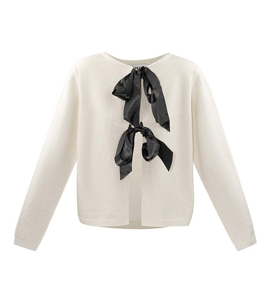 Vest met strikdetails - wit