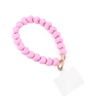 Hearts phone cord – pink