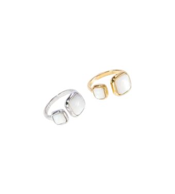 Block ring – Zilver