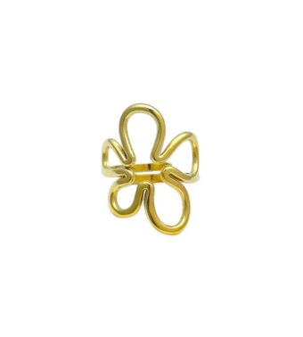 Open flower ring – Goud