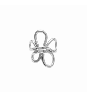 Open flower ring – Zilver